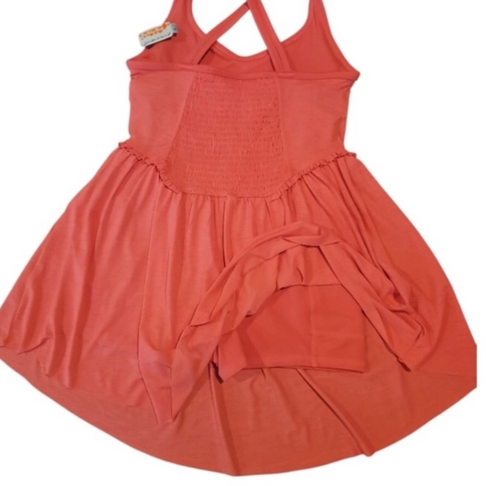Free People Size L Athletic Onesie Skort Smock Dress in Hibiscus NWT - Picture 8 of 8